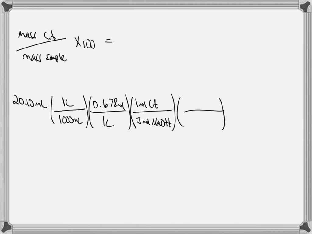 SOLVED: An unknown contains citric acid, C6H8O7, a tribasic acid, and ...