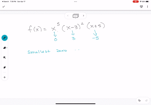 find-the-zeros-of-the-polynomial-function-and-state-the-multiplicity-of-each-fx-x5-x-32x5-the-smallest-zero-is-with-multiplicity-the-middle-zero-is-with-multiplicity-the-largest-zero-is-with-19205