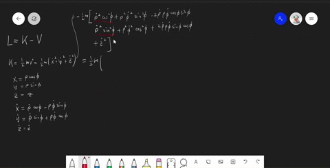 2-a-particle-of-mass-m-moves-in-conservative-field-with-potential-energyv-v0z0-find-lagrangian-function-and-lagrange-equations-of-motion-in-cylindrical-coordinates-pz0-66634