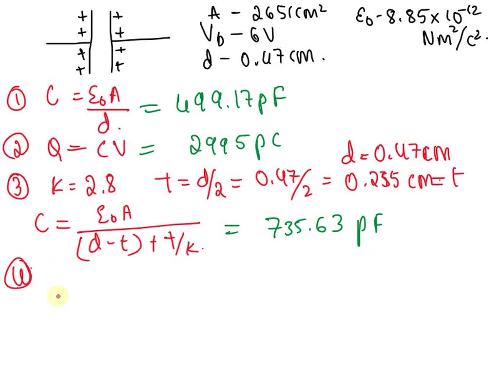 SOLVED: An RC circuit is given below. The front view of the capacitor ...