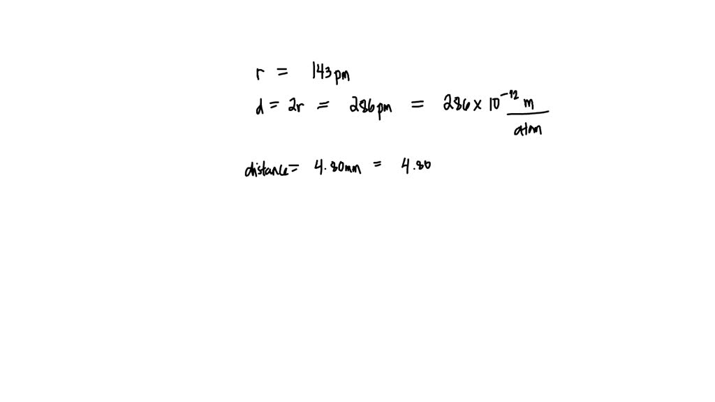 SOLVED The radius of an aluminum atom is 143 pm. How many aluminum