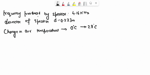 a-416-khz-tone-is-being-produced-by-a-speaker-with-a-diameter-of-0223-m-the-air-temperature-changes-from-0-to-29-oc-assuming-air-to-be-an-ideal-gas-find-the-change-in-the-diffraction-angle-96374
