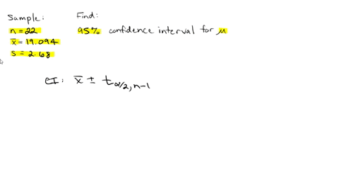 a-random-sample-of-22-chocolate-chip-cookies-were-chosen-from-a-bakery-the-cookies-were-found-to-have-an-average-of-19094-chocolate-chips-with-a-standard-deviation-of-268-find-the-95-confide-29931