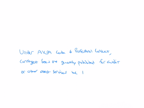 in-which-instance-would-the-aicpa-code-of-professional-conduct-permit-a-companys-audit-firm-to-accept-an-otherwise-prohibited-contingent-fee-a-when-a-court-or-other-public-authority-sets-the-92968