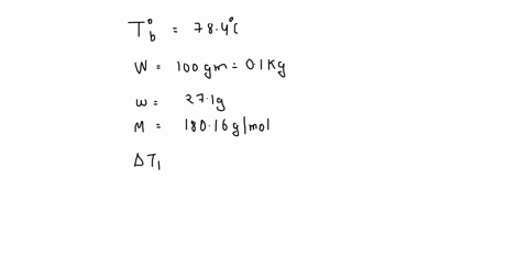 the-boiling-point-of-pure-ethanol-c-hoh-mm-4607-gmol-is-784-c_-a-solution-is-made-using-1000-g-of-ethanol-the-solvent-and-271-g-of-glucose-mm-18016-glmol-what-is-the-boiling-point-of-this-so-23046