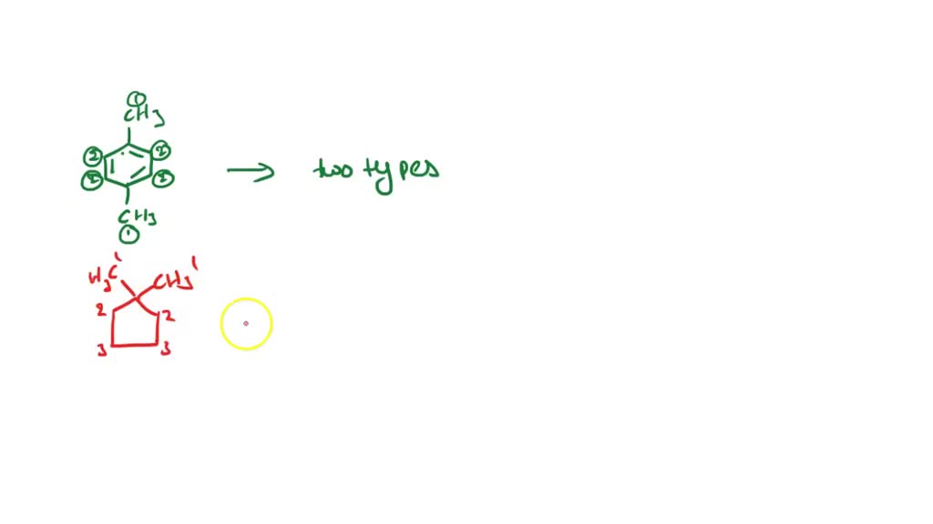 Solved How Many Types Of Nonequivalent Protons Are Present In Each Of The Following Molecules 2065