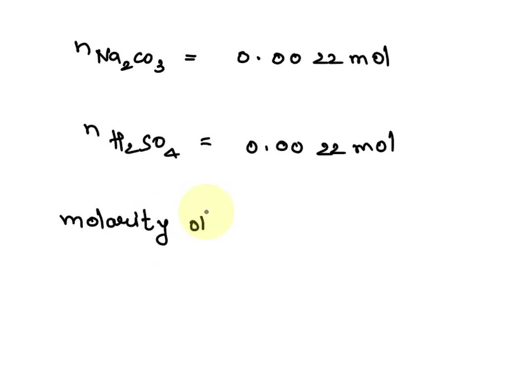 SOLVED Calculate the Normality of the H2SO4 solution if 41.59 mL is