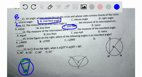 sides-contain-chords-of-the-circle-11-an-angle-whose-vertex-lies-on-the-circle-and-bhose-c-obtuse-angle-d-right-angle-a-central-angle-inscribed-angle-the-measure-of-its-intercepted-arc_-12-t-86817