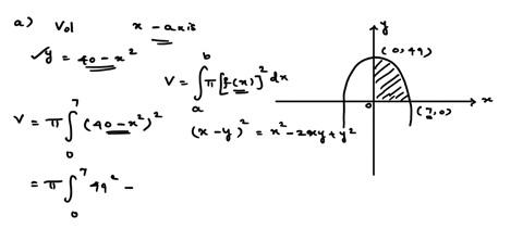 consider-the-area-in-the-first-quadrant-bounded-by-y-49x2-1a-firstly-find-the-exact-volume-of-the-solid-formed-when-the-area-is-revolved-about-the-x-axis-volume-hint-start-with-a-sketch-of-t-52888