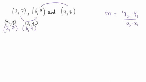 determine-if-the-following-points-lie-on-the-same-straight-line-27-69-and-48-you-must-provide-mathematical-proof-must-show-equation-of-line-for-all-3-points-answerx-2y-12-0