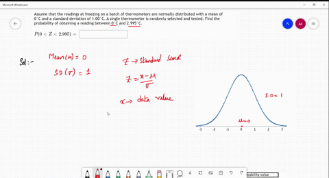 assume-that-the-readings-at-freezing-on-a-batch-of-thermometers-are-normally-distributed-with-a-mean-of-0c-and-a-standard-deviation-of-100c-a-single-thermometer-is-randomly-selected-and-tested-find-2