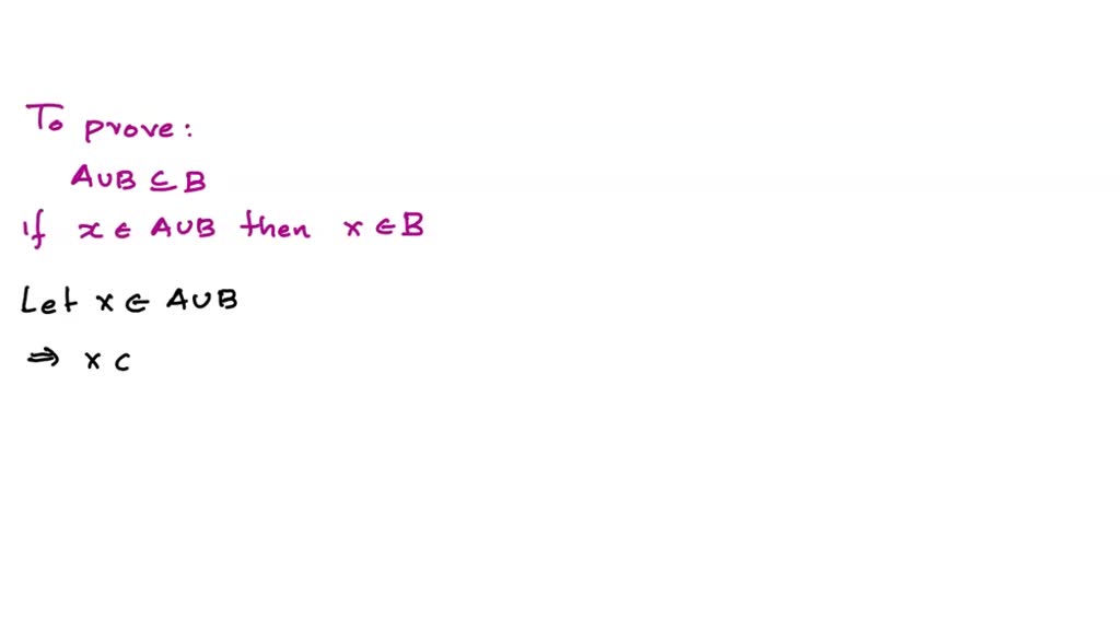 SOLVED: Consider The Following Theorem. Theorem: For All Sets A And B ...