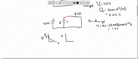 1-the-capacitor-in-the-circuit-below-was-initially-uncharged-the-switch-was-kept-position-icharge-for-long-time-then-it-was-moved-to-position-2-discharge-1charge-2dischurge-compute-the-poten-82716
