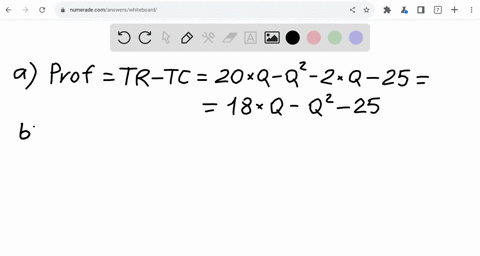 question-1if-fixed-costs-are-rm25-variable-cost-per-unit-is-rm2-and-the-demand-function-isp-20-qa-obtain-an-expression-for-profit-in-terms-of-qb-find-the-levels-of-output-which-give-a-profit-56238