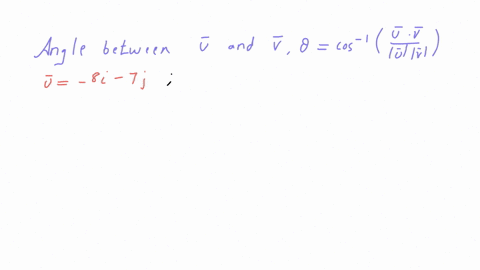 find-the-angle-in-radians-between-the-vectors-round-your-answer-to-two-decimal-places-u-8i-7j-v-8i-3j