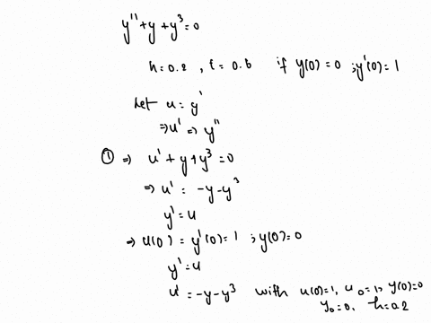 the-duffing-equation-y-yy-0-is-model-for-the-vibrations-of-a-mass-attached-to-a-nonlinear-spring-use-the-vectorized-euler-method-with-h-02-to-approximate-the-solution-at-t-06-if-the-initial-53684