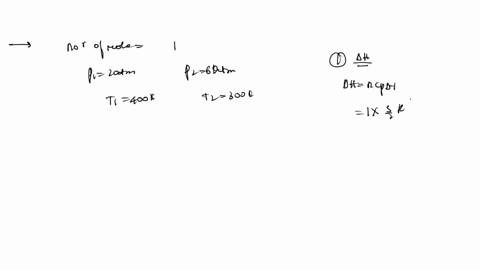 one-mole-of-an-ideal-monoatomic-gas-is-compressed-from-20-to-60-atm-while-being-cooled-from-400-to-300-k-calculate-the-values-of-au-ahand-as-for-the-process_-10-points-13483