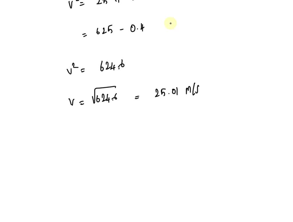 SOLVED: 1. When the car reaches point A, it has a speed of 25m/s. If ...