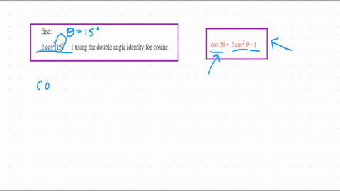 find-2-cos-2-15-degrees-1-by-using-the-double-angle-identity-for-the-cosine-function-use-exact-values-42839