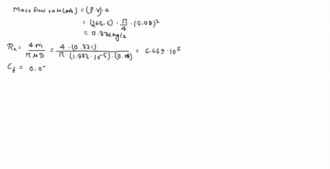 pressure-drop-in-isothermal-compressible-flowair-at-288-k-and-275-kpa-abs-enters-a-pipe-and-is-flowing-in-isothermal-compressible-flow-in-a-commercial-pipe-having-an-id-of-0080-mthe-length-o-62848