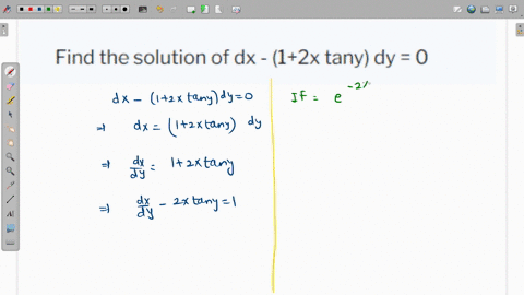 find-the-solution-of-dx-12x-tany-dy-0-38623