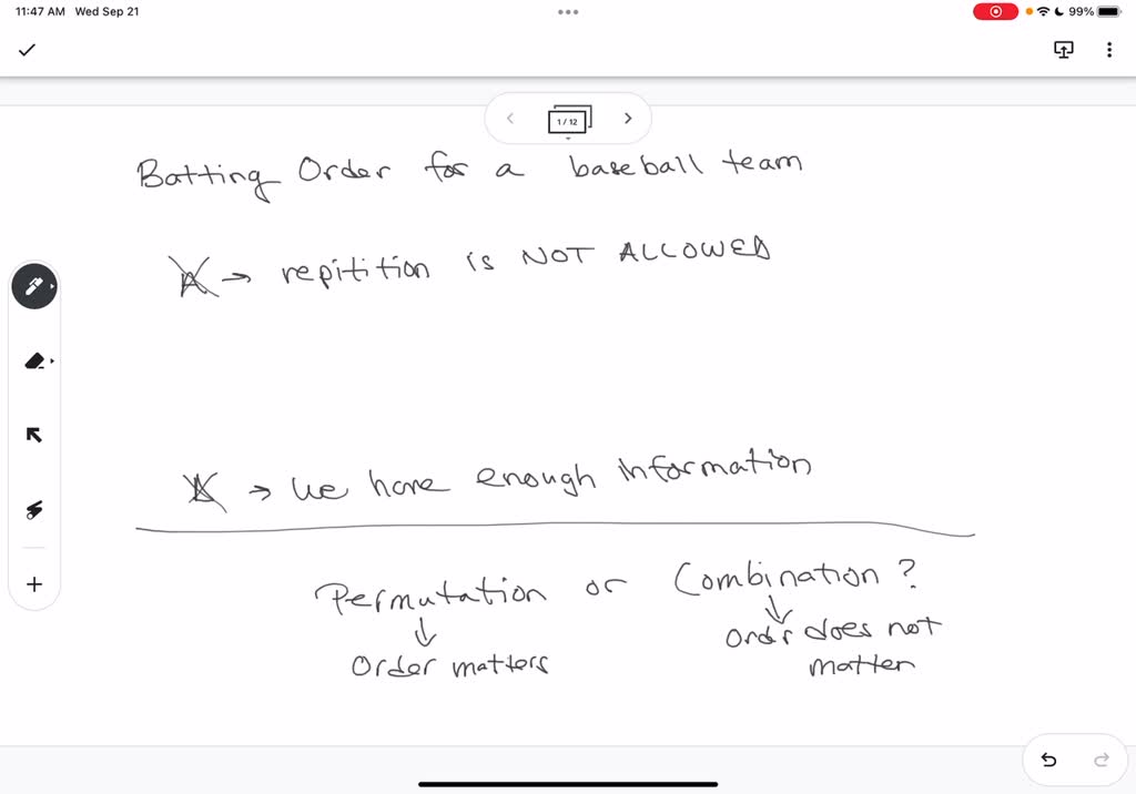 SOLVED Determine whether the object is a permutation or a combination