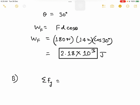a-45kg-crate-is-dragged-14m-using-a-rope-the-rope-is-pulled-with-180n-of-force-at-a-30-degree-angle-and-there-is-a-coefficient-of-friction-03-the-crate-starts-from-resta-how-much-work-is-don-13712