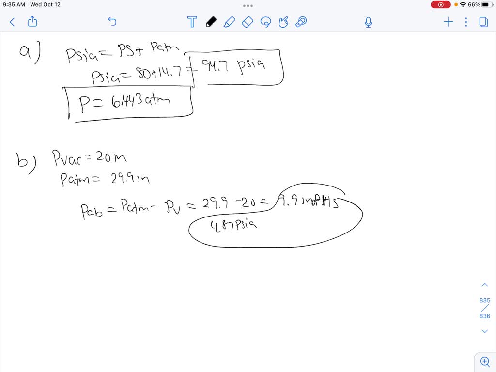 SOLVED: Sample Problems: Given The Barometer Pressure Of, 53% OFF