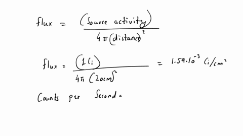 a-source-with-an-intensity-of-1-ci-is-counted-with-a-suitable-detector-detectors-source-the-effective-area-seen-from-the-side-is-8-cm2-the-source-detector-distance-is-20-cm-since-the-dead-time-of-the-