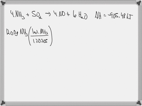 4-nh3-g-5-o2-g-4-no-g-6-h2o-g-ho-90548-kj-calculate-the-overall-change-in-enthalpy-when-1200-grams-of-nh3-g-reacts-with-excess-o2-g-be-sure-to-include-the-correct-sign-enthalpy-change-answer-99595