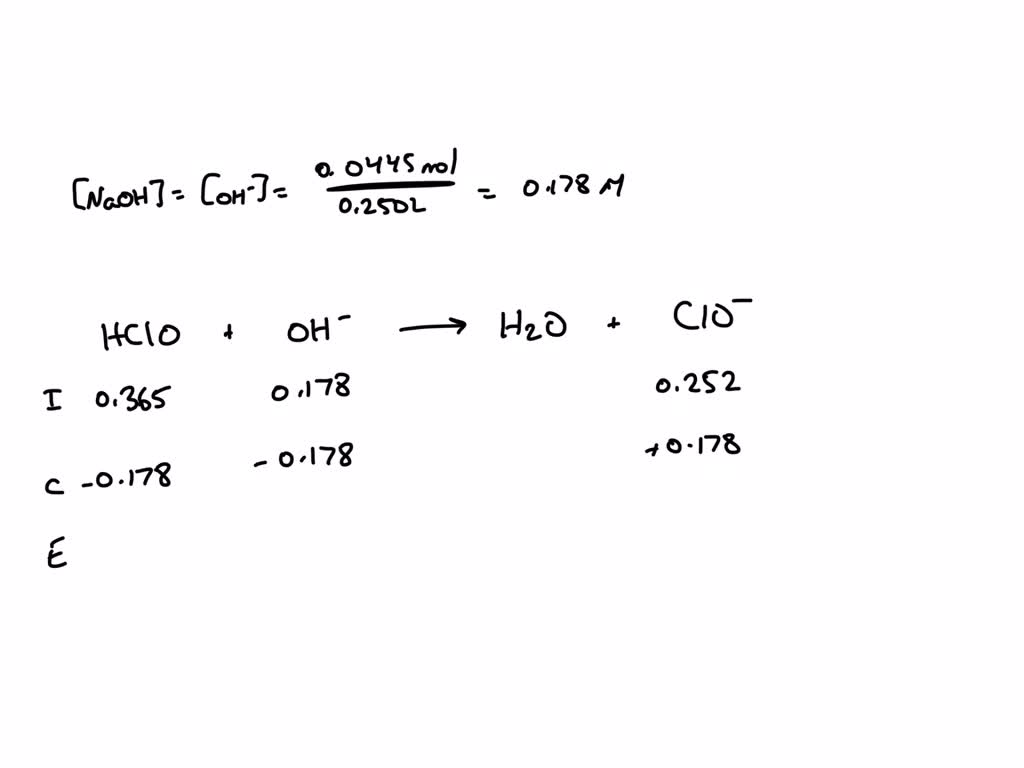 SOLVED A buffer solution contains 0.473 M hypochlorous acid and 0.312