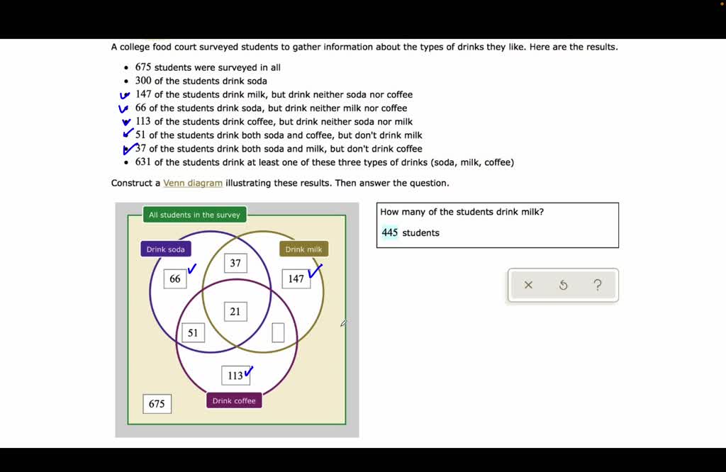 SOLVED "Question 28 Initial Knowledge Check food court surveyed 662