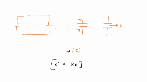 a-capacitor-with-capacitance-c-is-connected-to-a-battery-until-it-is-fully-charged-fig1-the-capacitor-is-then-disconnected-from-the-battery-fig-2-a-dielectric-having-constant-k-is-inserted-i-15814