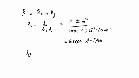 1-an-iron-ring-of-mean-diameter-22-cm-and-cross-section-10-cm2-has-an-air-gap-1-mm-wide-the-ring-is-wound-uniformly-with-200-turns-of-wire-the-permeability-of-ring-material-is-1000-a-flux-of-80619