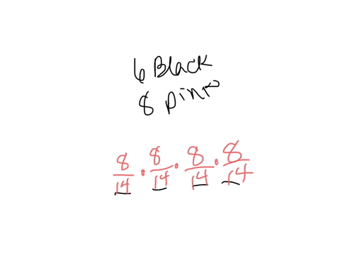 an-urn-contains-6-black-and-8-pink-balls-four-balls-are-randomly-drawn-from-the-urn-in-succession-with-replacement-that-is-after-each-draw-the-selected-ball-is-returned-to-the-urn-what-is-th-62139