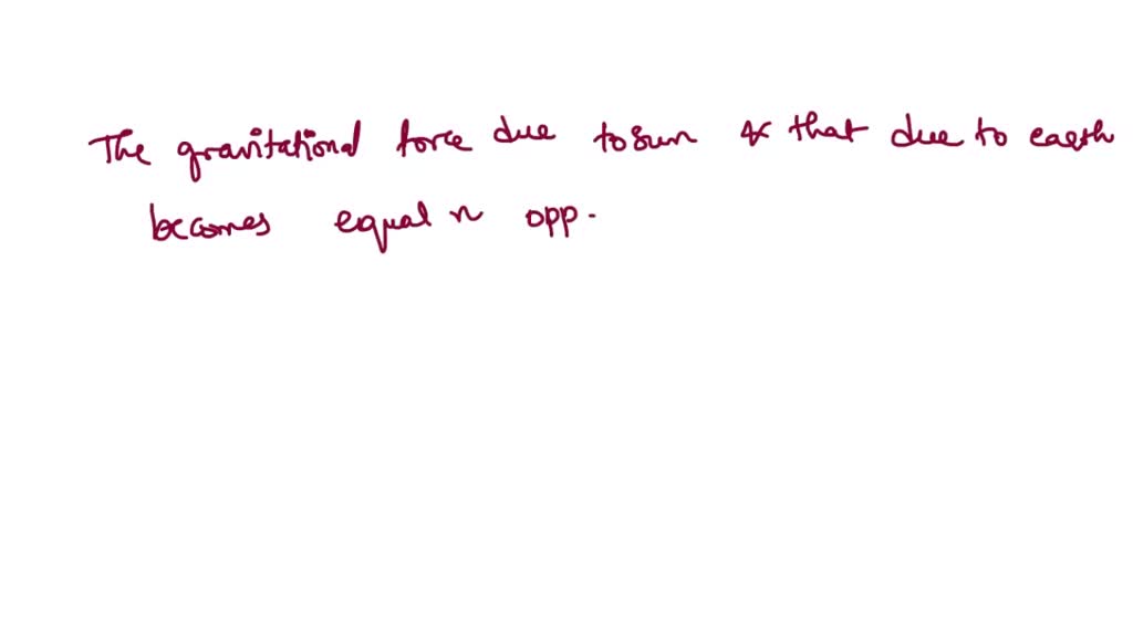 SOLVED A rocket is fired from the earth towards the sun. At what