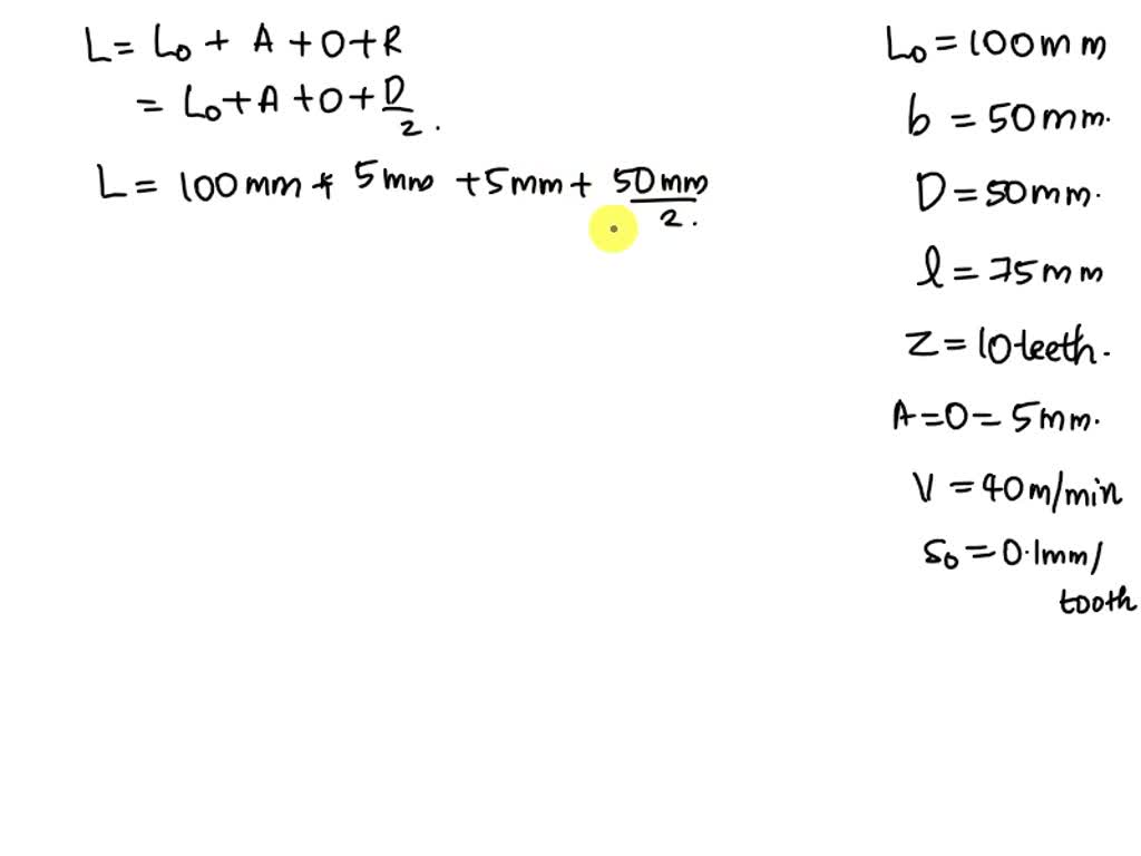 Calculate the machining time to turn the dimensions shown in Fig