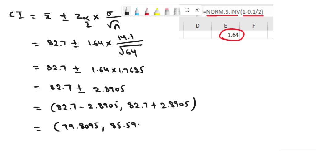 SOLVED: You are given the sample mean and the population standard ...