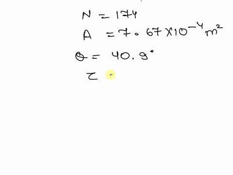 a-flat-174-turn-currentcarrying-loop-is-immersed-in-a-uniform-magnetic-field-the-area-of-the-loop-is-767104-m2-and-the-angle-between-its-magnetic-dipole-moment-and-the-field-is-409-find-the-90643