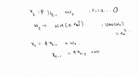42-let-wtt-01-be-a-white-noise-process-with-variance-o2-and-let-dl-1-be-a-constant-consider-the-process-xo-zuo-and-ox-1-t-12-we-might-use-this-method-to-simulate-an-ari-process-from-simulate-87586