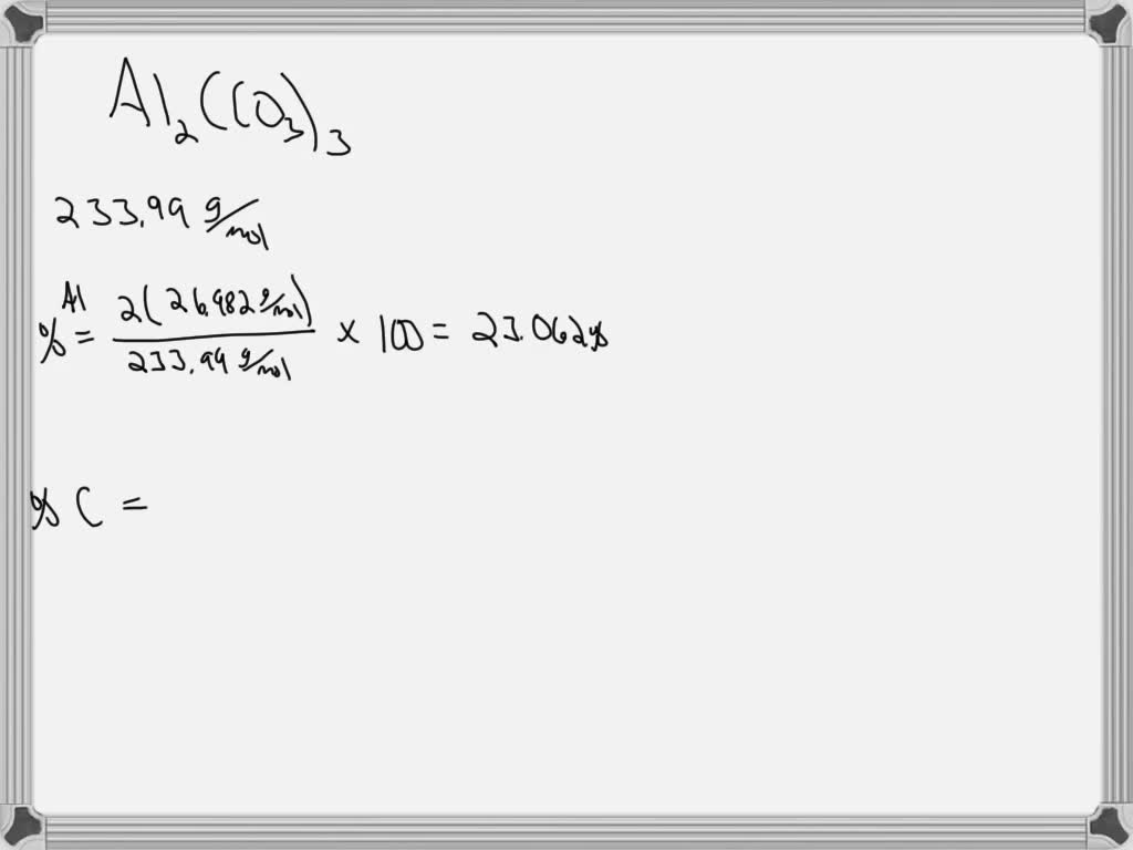 SOLVED: calculate the formula mass of the compound, aluminum carbonate ...