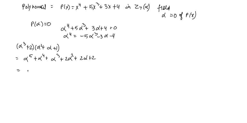 SOLVED: Let P(x) be the irreducible polynomial with coefficients in Z ...