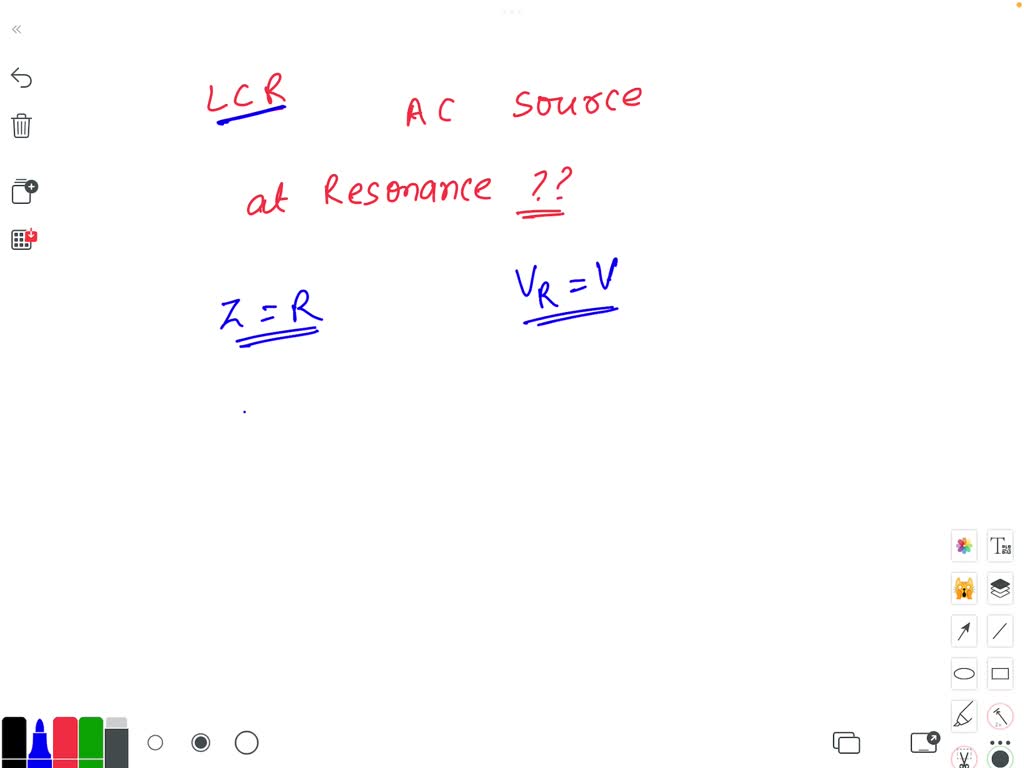 SOLVED: An LCR series circuit is connected across an ac source, then at ...