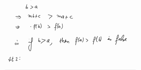 the-function-f-is-defined-for-all-real-numbers-and-the-graph-of-yfx-in-the-xy-plane-is-a-line-with-a-positive-slope-which-of-the-following-must-be-true-1if-abthen-fafb-iiifa0thenfa0-iiiif-a0-22779