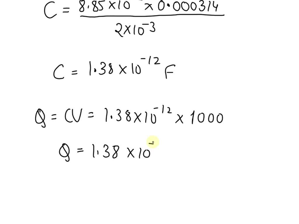 SOLVED Two 2.0cm diameter disks spaced 2.0 mm apart form a parallel