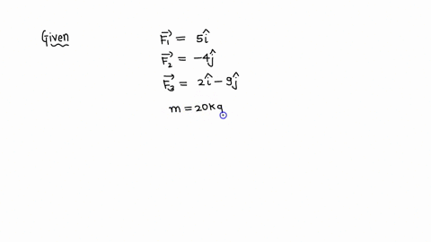 the-three-forces-unit-of-n-given-below-are-acting-on-a-20-kg-mass-calculate-the-magnitude-of-the-acceleration-of-the-mass-f_1-5i-f_2-4j-f_3-2i-9j-a-074-ms2-b-1476-ms2-c-10-ms2-d-109-ms2-92318
