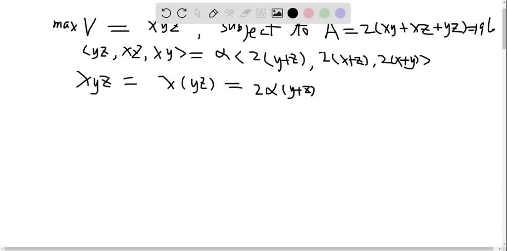 SOLVED: Use Lagrange multipliers to find the dimensions of a ...