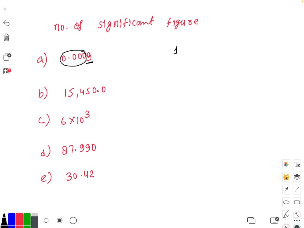 Solved determine the number of significant figures in the following