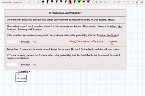 permutations-and-probability-determine-the-following-probabilities-enter-your-answers-s-percents-rounded-to-four-decimal-places-the-student-council-has-9-members-where-5-of-the-members-are-s-67192