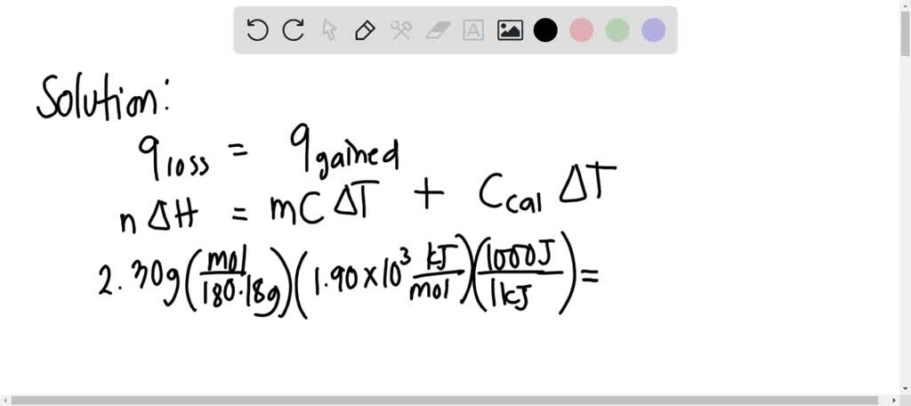 SOLVED: The combustion of 1.00 mole of glucose, C6H12O6, liberates 1.90 ...